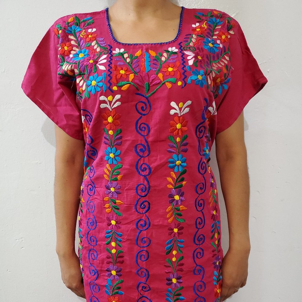 Pink Mexican Artisanal Dress - Picture 5 of 5